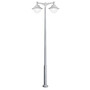 Stalp de iluminat modern pentru gradina echipat, 3.8ml, 2 brate, E27, 2x30W, CCT set, IP55, Fumagalli, Vivi 400, Ektor 3500