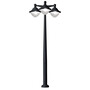 Stalp de iluminat modern pentru gradina echipat, 3.8ml, 3 brate, E27, 3x30W, CCT set, IP55, Fumagalli, Vivi 400, Akille 3500