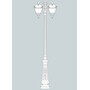 Stalp de iluminat ornamental pentru gradina echipat, 2.7ml, 2 brate, E27, 2x50W, 3000K, Fumagalli, Simon, Nebo Ofir