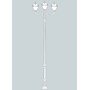 Stalp de iluminat ornamental pentru gradina echipat, 4.2ml, 2+1 brate, E27, 3x50W, 4000K, Fumagalli, Simon, Karmel 3500 Adam