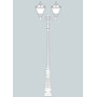Stalp de iluminat ornamental pentru gradina echipat, 3.1ml, 2 brate, E27, 2x50W, 3000K, Fumagalli, Tobia, Nebo Ofir