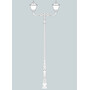 Stalp de iluminat ornamental pentru gradina echipat, 4.2ml, 2 brate, E27, 2x8.5W, CCT set, IP55, Fumagalli, Tobia, Horeb Adam