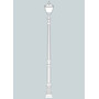 Stalp de iluminat ornamental pentru gradina echipat, 4ml, E27, 50W, 3000K, Fumagalli, Tobia, Karmel 3500