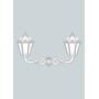 Aplica de iluminat LED pentru gradina, 750x1120mm, 2 brate, E27, 2x8.5W, CCT set, IP55, Fumagalli, Siloe, Eva