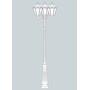 Stalp de iluminat ornamental pentru gradina echipat, 3.1ml, 3 brate, E27, 3x30W, CCT set, IP55, Fumagalli, Siloe, Nebo Ofir