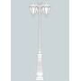 Stalp de iluminat ornamental pentru gradina echipat, 3.2ml, 3 brate, E27, 3x11W, CCT set, IP55, Fumagalli, Siloe, Tabor Ofir