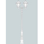 Stalp de iluminat ornamental pentru gradina echipat, 3.6ml, 2 brate, E27, 2x50W, 4000K, Fumagalli, Siloe, Tabor Ofir
