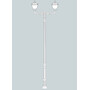Stalp de iluminat ornamental pentru gradina echipat, 4.7ml, 2 brate, E27, 2x50W, 4000K, Fumagalli, Tobia, Karmel 4000 Adam