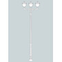 Stalp de iluminat ornamental pentru gradina echipat, 4.7ml, 3 brate, E27, 3x8.5W, CCT set, IP55, Fumagalli, Tobia, Karmel 4000 Adam