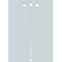 Stalp de iluminat ornamental pentru gradina echipat, 4.7ml, 3+1 brate, GX53, 4x(4x10)W, CCT set, IP55, Fumagalli, Tobia, Karmel 4000 Adam