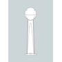 Stalp de iluminat modern pentru gradina echipat, 1ml, 2 brate, GX53, 2x11.3W, CCT set, IP66, Fumagalli, Gabri Remi, Maddi-VE
