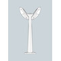 Stalp de iluminat modern pentru gradina echipat, 1ml, 2 brate, GX53, 2x11.3W, CCT set, IP66, Fumagalli, Gabri Remi, Maddi-VE