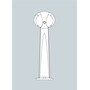 Stalp de iluminat modern pentru gradina echipat, 1ml, GX53, 17W, CCT set, IP66, Fumagalli, Gabri Remi, Lucia-GD