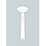 Stalp de iluminat modern pentru gradina echipat, 1ml, 2 brate, E27, Fumagalli, Gabri Remi, Maddi-HL