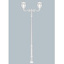 Stalp de iluminat ornamental pentru gradina echipat, 4.7ml, 2 brate, E27, 2x6.5W, Fumagalli, Siloe, Karmel 4000 Adam