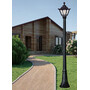 Stalp de iluminat ornamental pentru gradina echipat, 2.5ml, E27, 6.5W, Fumagalli, Golia, Ricu