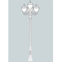 Stalp de iluminat ornamental pentru gradina echipat, 2.5ml, 3+1 brate, E27, Fumagalli, Golia, Ricu Bisso