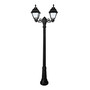 Stalp de iluminat ornamental pentru gradina echipat, 2ml, 2 brate, E27, 2x8.5W, CCT set, IP55, Fumagalli, Cefa, Gigi Bisso