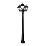 Stalp de iluminat ornamental pentru gradina echipat, 2ml, 3 brate, E27, 3x8.5W, CCT set, IP55, Fumagalli, Cefa, Gigi Bisso