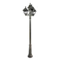 Stalp de iluminat ornamental pentru gradina echipat, 2.5ml, 3+1 brate, E27, 4x6.5W, Fumagalli, Cefa, Ricu Bisso