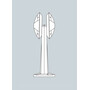 Stalp de iluminat modern pentru gradina echipat, 0.7ml, 2 brate, GX53, 2x17W, CCT set, IP66, Fumagalli, MiniGabri, Lucia-GD
