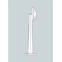 Stalp de iluminat modern pentru gradina echipat, 1ml, GX53, 17W, CCT set, IP66, Fumagalli, Gabri, Lucia-GD