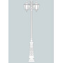 Stalp de iluminat ornamental pentru gradina echipat, 3ml, 3 brate jos, E27, 3x50W, 3000K, Fumagalli, Noemi, Tabor Ofir