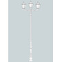 Stalp de iluminat ornamental pentru gradina echipat, 4.2ml, 2+1 brate, E27, 3x30W, CCT set, IP55, Fumagalli, Noemi, Horeb Adam