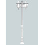 Stalp de iluminat ornamental pentru gradina echipat, 3.2ml, 3 brate jos, E27, 3x8.5W, CCT set, IP55, Fumagalli, Noemi, Karmel 3000 Ofir