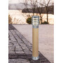 Stalp de iluminat ornamental pentru gradina echipat, galvanizat, 0.85ml, E27, insertie lemn natural, Norlys, Alta