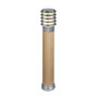 Stalp de iluminat ornamental pentru gradina echipat, galvanizat, 0.85ml, LED, 8.5W, 3000K, dimabil, insertie lemn natural, Norlys, Alta