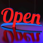Caseta luminoasa LED suspendata, OPEN, 508mm, rosu/albastru, abcMIX, CS1249
