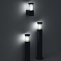 Stalp de iluminat modern pentru gradina echipat , negru, 0.605ml, E27, 4000K, 1x42W, IP65, Tronco, Ideal Lux