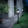 Stalp de iluminat ornamental pentru gradina echipat , negru, 1.1ml, E27, 4000K, 1x23W, IP55, Dafne, Ideal Lux