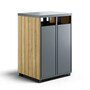 Cos de gunoi stradal dublu, 72x60x105, Unica K4, ElmarCo