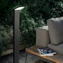 Stalp de iluminat modern pentru gradina echipat , alb, 1 ml, LED, 3000K, 8.5W, IP54, Style, Ideal Lux