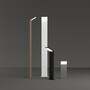 Stalp de iluminat modern pentru gradina echipat , alb, 0.5ml, LED, 4000K, 8.5W, IP54, Style, Ideal Lux