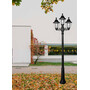 Stalp de iluminat ornamental pentru gradina echipat, 2.6ml, 2+1 brate, E27, Fumagalli, Rut, Ricu Bisso