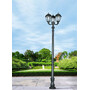 Stalp de iluminat ornamental pentru gradina echipat, 3.6ml, 3 brate, E27, 3x30W, CCT set, IP55, Fumagalli, Siloe, Karmel 3000 Ofir