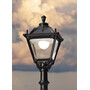 Abajur pentru stalpi de iluminat, pendule si aplice, tip felinar, 50W, 520x330mm, 3000K, Fumagalli, Tobia