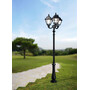 Stalp de iluminat ornamental pentru gradina echipat, 3.1ml, 3 brate, E27, 3x8.5W, CCT set, IP55, Fumagalli, Simon, Nebo Ofir