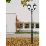 Stalp de iluminat ornamental pentru gradina echipat, 3.6ml, 2 brate, E27, 2x15W, CCT set, IP55, Fumagalli, Simon, Tabor Ofir