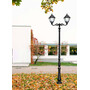 Stalp de iluminat ornamental pentru gradina echipat, 4.2ml, 2 brate, E27, 2x11W, CCT set, IP55, Fumagalli, Simon, Horeb Adam