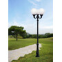 Stalp de iluminat ornamental pentru gradina echipat, 3 brate, 3.7ml, H.FC1, E27, Fumagalli, Globe 400 Classic, Tabor Ofir