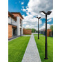 Stalp de iluminat modern pentru gradina echipat, 3.2ml, 2 brate, GX53, 2x11.3W, CCT set, IP66, Fumagalli, Rosa, Ektor 3000