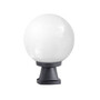 Stalp de iluminat modern pentru gradina echipat, 0.4ml, E27, tip glob, Fumagalli, Globe 250 Modern, Disma