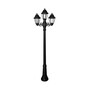 Stalp de iluminat ornamental pentru gradina echipat, 2.3ml, 2+1 brate, E27, 3x6.5W, Fumagalli, Anna, Gigi Bisso