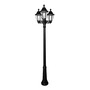 Stalp de iluminat ornamental pentru gradina echipat, 2.5ml, 3 brate, E27, 3x6.5W, Fumagalli, Rut, Ricu Bisso