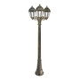 Stalp de iluminat ornamental pentru gradina echipat, 1.8ml, 3 brate, E27, 3x6.5W, Fumagalli, Saba, Artu' Bisso