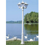 Stalp de iluminat ornamental pentru gradina echipat, 2ml, 3 brate, E27, 3x6.5W, Fumagalli, Golia, Gigi Bisso